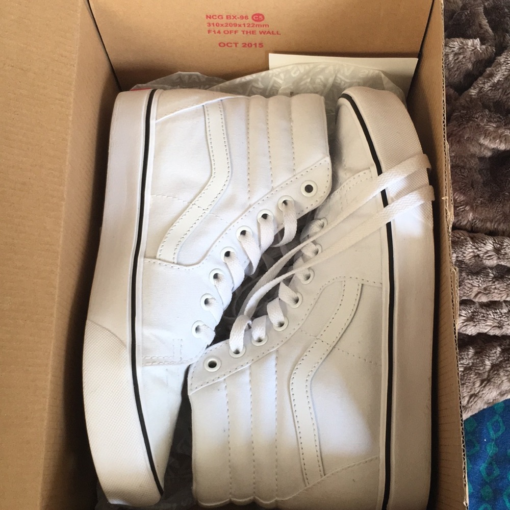 White hi Top vans